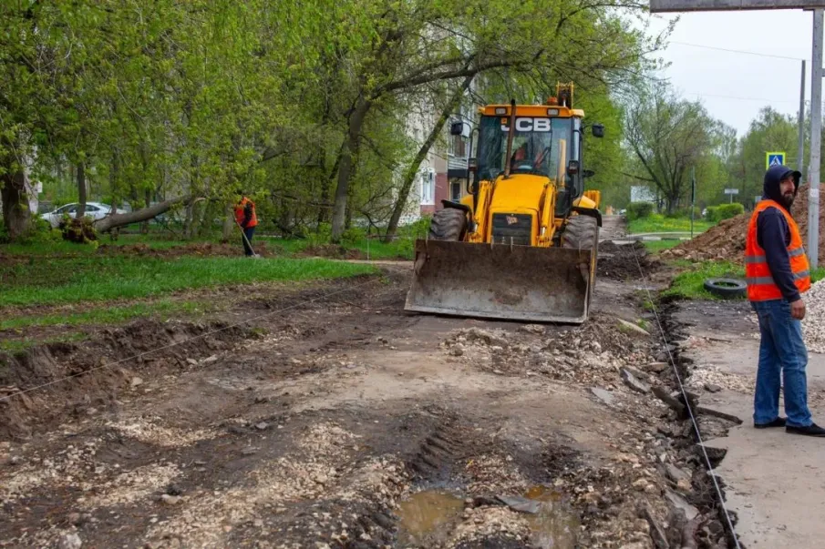 В Кстове по нацпроекту «Жилье и городская среда» начали благоустраивать улицу 40 лет Октября